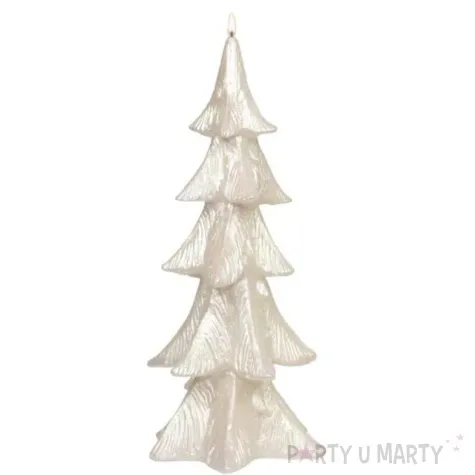 swieca choinka klasyczna perlowa adpal 250 130 mm