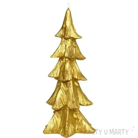 swieca choinka klasyczna zlota adpal 310 150 mm