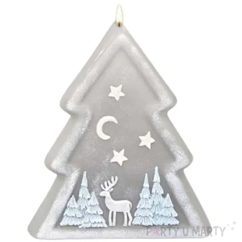 swieca choinka renifer szara adpal 170 140 mm