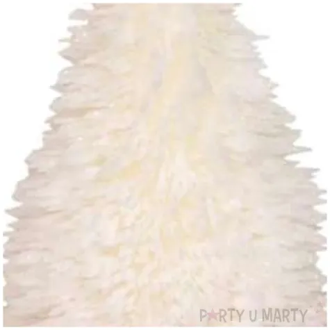 swieca choinka welurowa biala adpal 105 90 mm