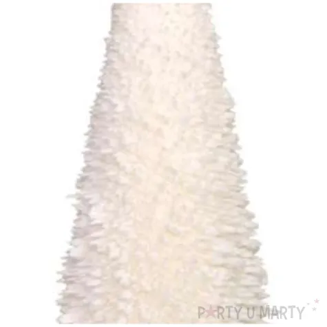 swieca choinka welurowa biala adpal 290 135 mm