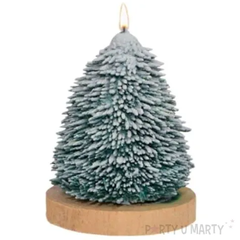 swieca choinka welurowa zielona adpal 105 90 mm