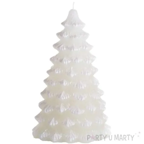 swieca choinka xxl biala bartek candles 125 200 mm