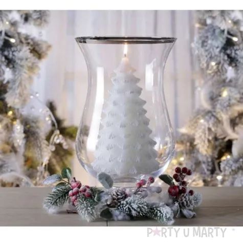 swieca choinka xxl biala bartek candles 125 200 mm