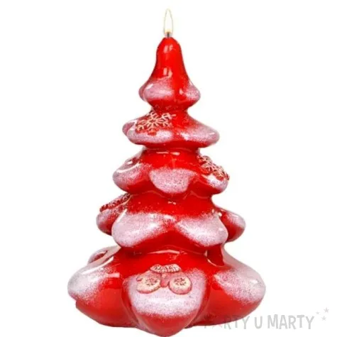 swieca choinka zimowe rekawiczki czerwona adpal 145 103 mm