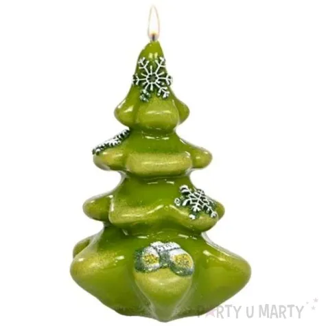 swieca choinka zimowe rekawiczki oliwkowa adpal 120 80 mm