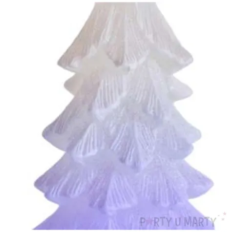 swieca choinka zmieniajaca kolory led biala bartek candles 80 150 mm