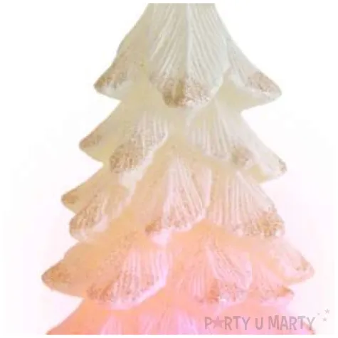 swieca choinka zmieniajaca kolory led ecru bartek candles 80 150 mm