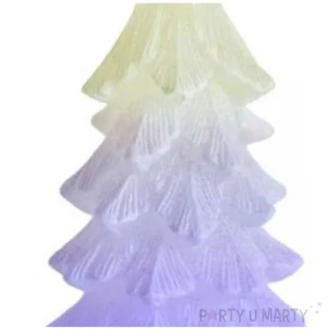 swieca choinka zmieniajaca kolory led zielona jasna bartek candles 80 150 mm