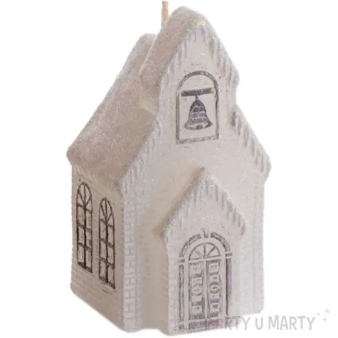 swieca christmas wonders kosciolek bialo szara bartek candles 75 mm