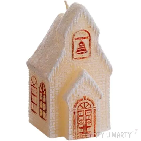 swieca christmas wonders kosciolek ecru i braz bartek candles 75 mm