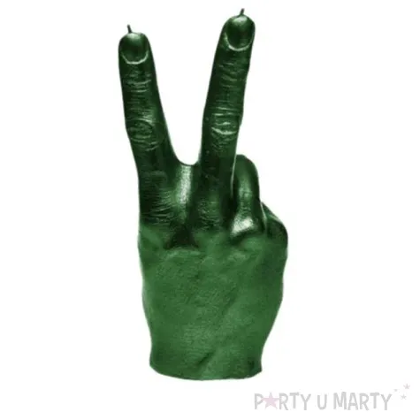 swieca dlon solidarnosc xxl zielony metalik candellana