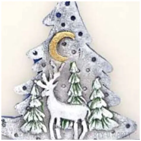 swieca elipsa renifer dioda led bialo granatowa adpal 120 140 mm