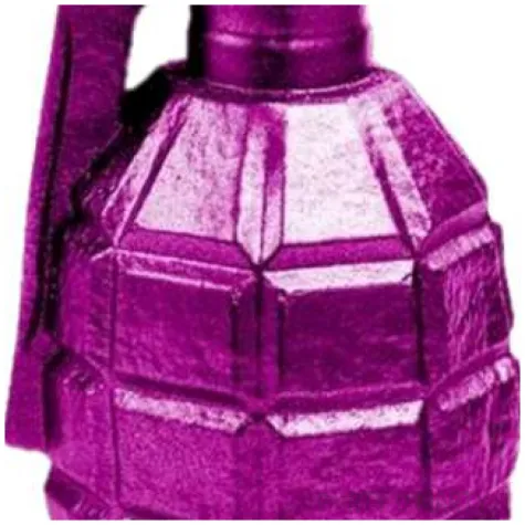 swieca granat xl rozowy metalik candellana