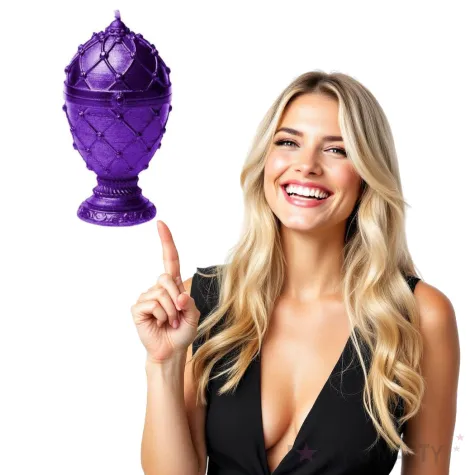 swieca jajo faberge xxl fioletowa candellana