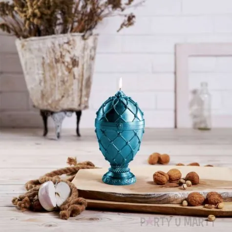 swieca jajo faberge xxl niebieska candellana