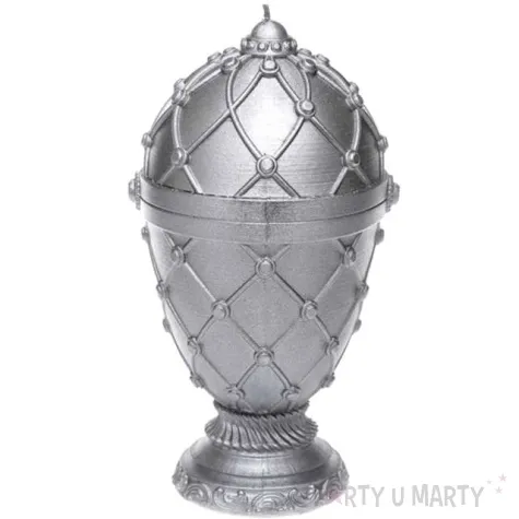 swieca jajo faberge xxl srebrna candellana
