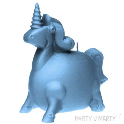 swieca jednorozec blekit perlowy candellana