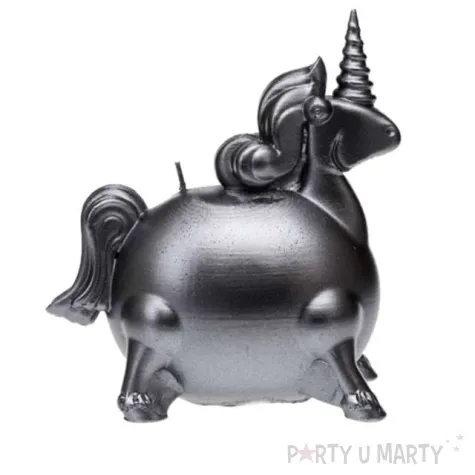 swieca jednorozec stalowy metalik candellana