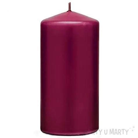 swieca klubowa matowa 120x60 mm bordowa 6 szt