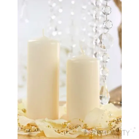 swieca klubowa matowa 120x60 mm kremowa 6 szt