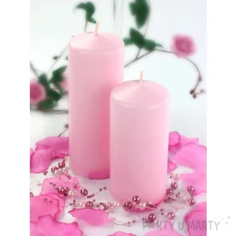 swieca klubowa matowa 120x60 mm rozowa jasna 6 szt
