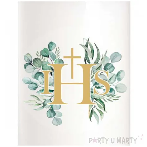 swieca komunia swieta zloty ihs 12 cm