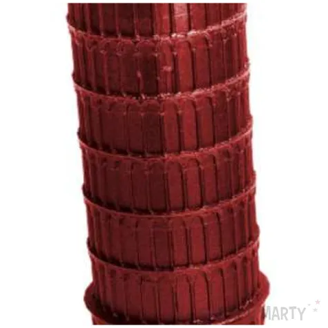 swieca krzywa wieza w pizie czerwony metalik candellana