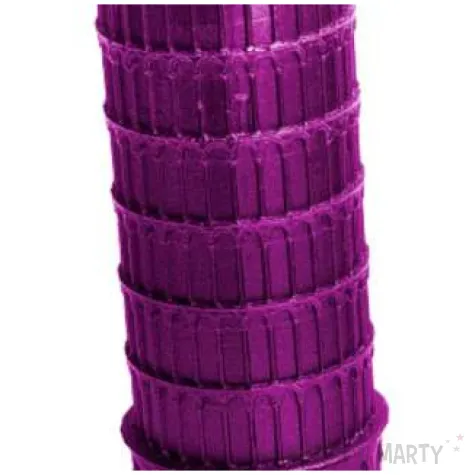 swieca krzywa wieza w pizie rozowy metalik candellana