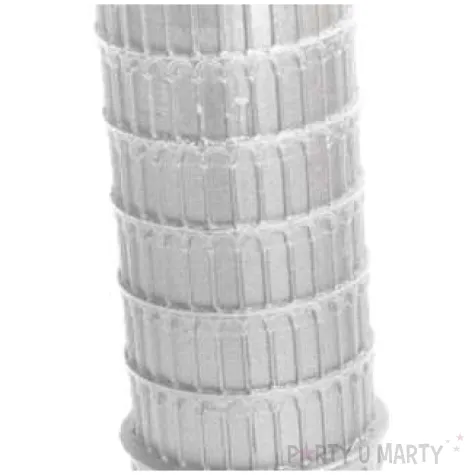 swieca krzywa wieza w pizie srebrna candellana