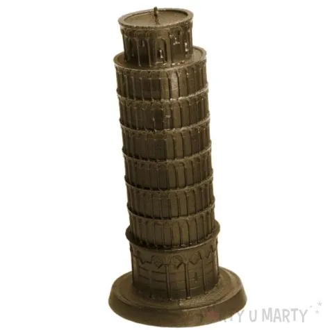 swieca krzywa wieza w pizie zlota candellana 250 mm