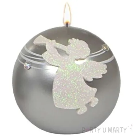 swieca kula aniol rafael srebrna adpal 80 mm