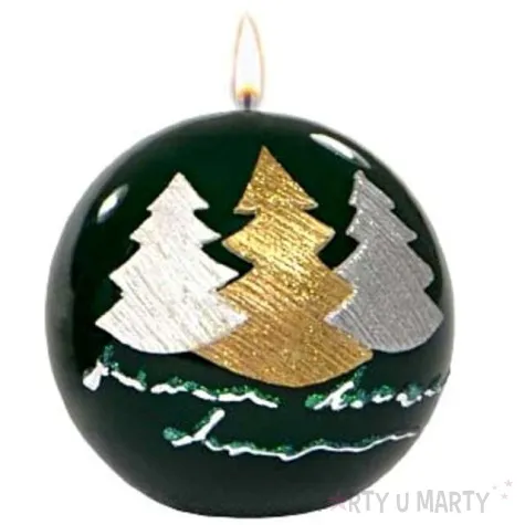 swieca kula choinki zielona adpal 80 mm