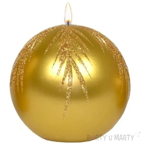swieca kula galazki swierku zlota adpal 100 mm