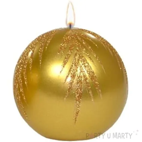 swieca kula galazki swierku zlota adpal 80 mm