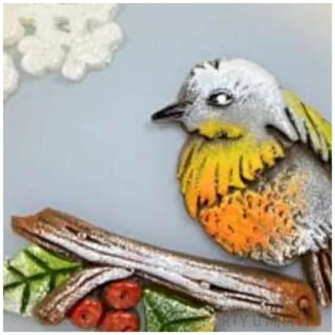 swieca kula ptak na galazce biala adpal 100 mm