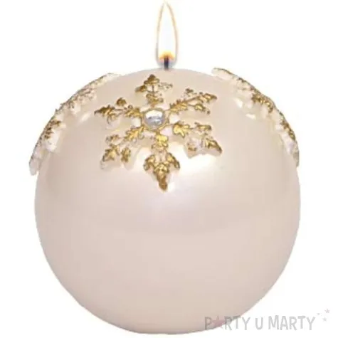 swieca kula sniezki perlowa adpal 80 mm