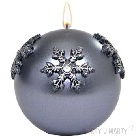 swieca kula sniezki srebrna adpal 80 mm