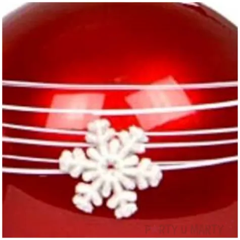 swieca kula sniezynki bordowa adpal 100 mm