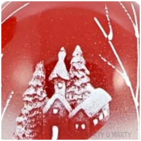 swieca kula wigilijny wieczor czerwona adpal 80 mm