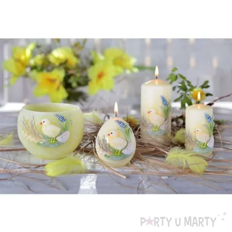 swieca kula z kurczakiem fi 80 seledynowa bartek candles