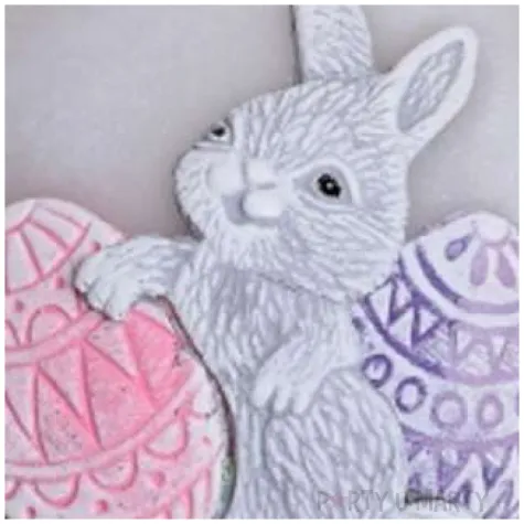 swieca kula z zajaczkiem fi 80 szaro rozowa bartek candles