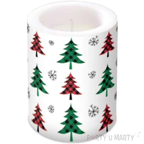 swieca lampion choinki paw 10x11 cm