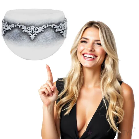 swieca lampion kula marmur szara adpal 120 mm