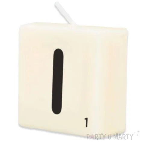 swieca literki i znaki litera i bialy pd party 40x20 mm