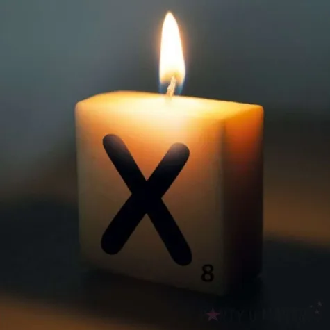 swieca literki i znaki litera x bialy pd party 40x20 mm