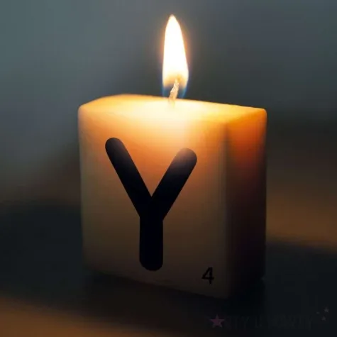 swieca literki i znaki litera y bialy pd party 40x20 mm