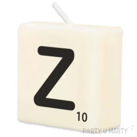 swieca literki i znaki litera z bialy pd party 40x20 mm