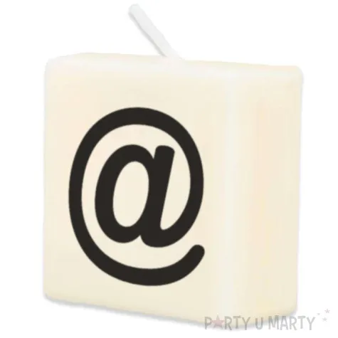 swieca literki i znaki malpa bialy pd party 40x20 mm