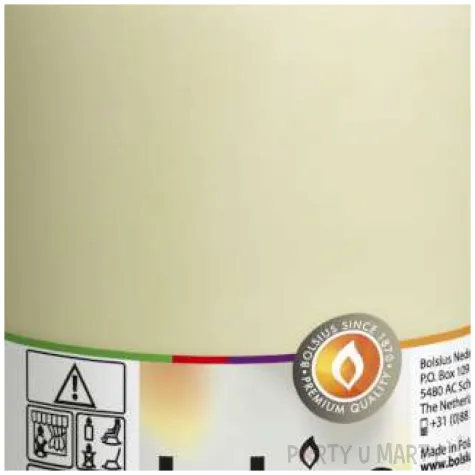 swieca mamut 3 knoty kremowa bolsius 75h 150 150 mm